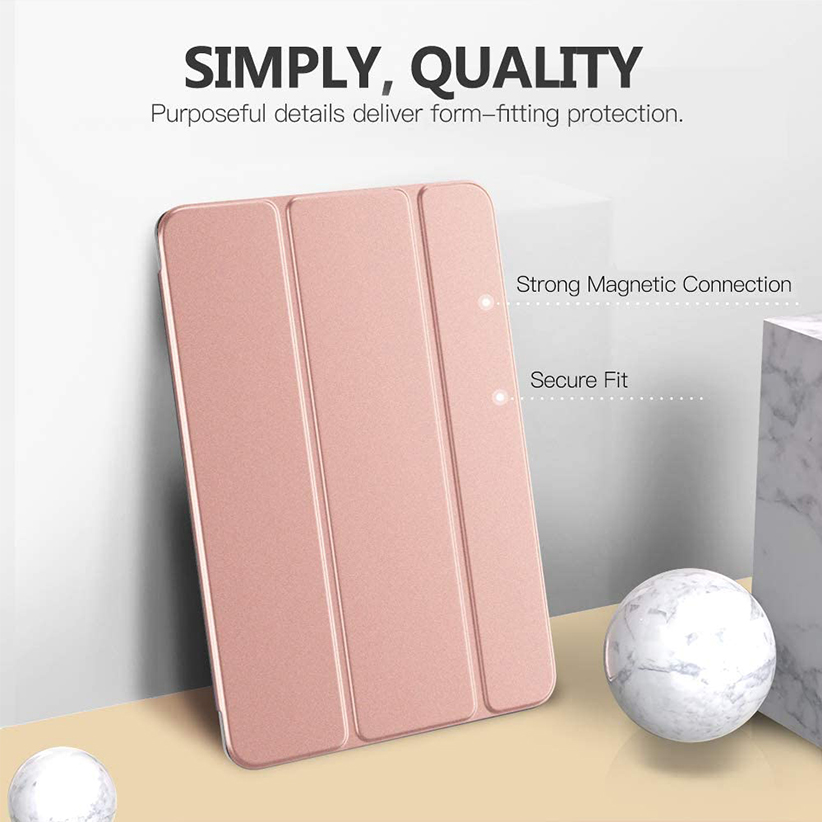 TTX Tablet Case for iPad 9th Generation 2021/iPad 8th Generation 2020/iPad 7th Generation 2019,Slim Translucent Hard PC Protective Smart Cover with Stand for iPad 10.2 inch